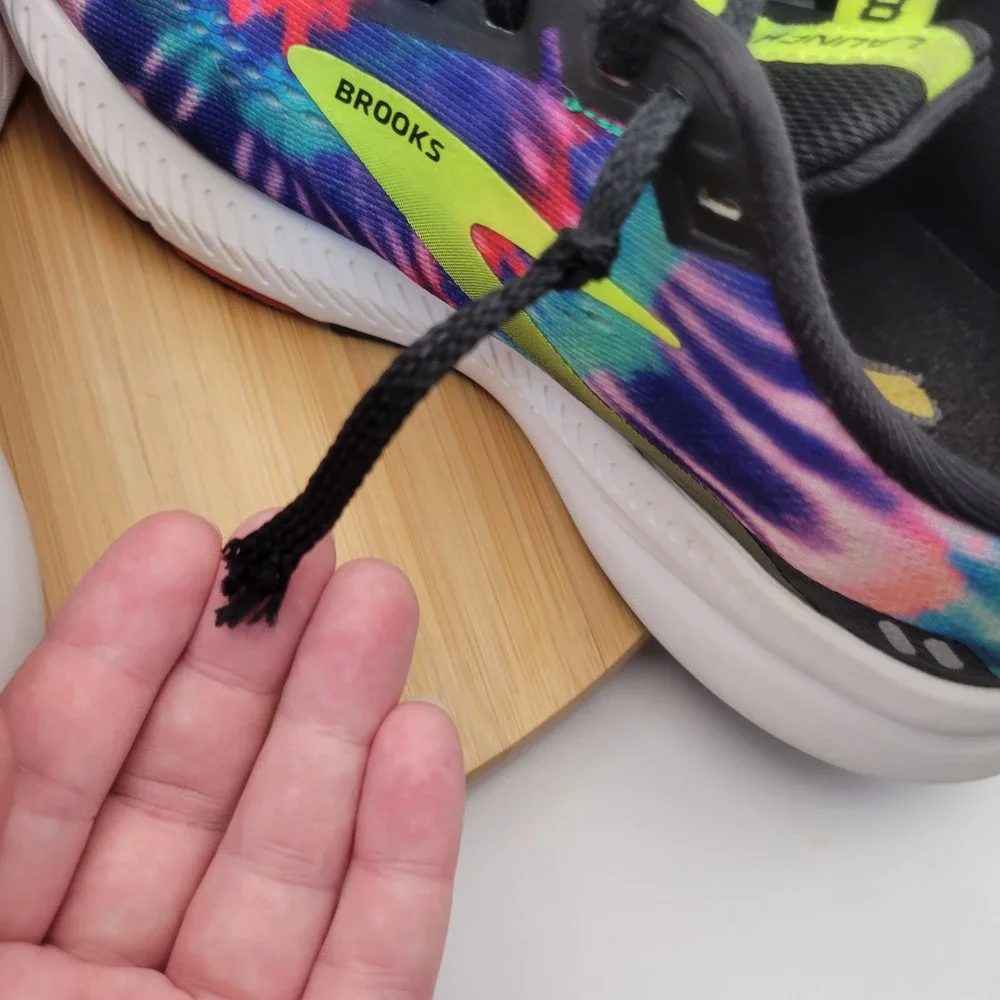 Brooks Launch 8 Tie Dye Running Shoes Womens 7 Black Multi Color 1203451B051